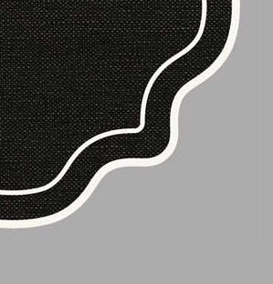 SCALLOPED FRAMES COASTER (BLACK - WHITE)