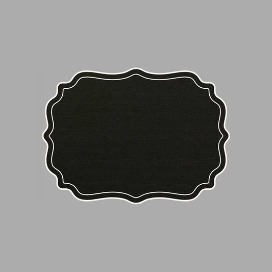 SCALLOPED FRAMES PLACEMAT (BLACK - WHITE)