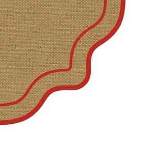 SCALLOPED FRAMES COASTER (SAND - RED)