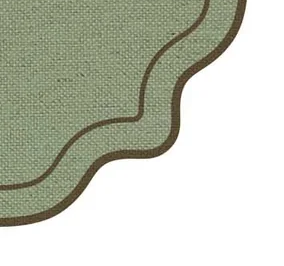SCALLOPED FRAMES COASTER (SAGE - GREEN)