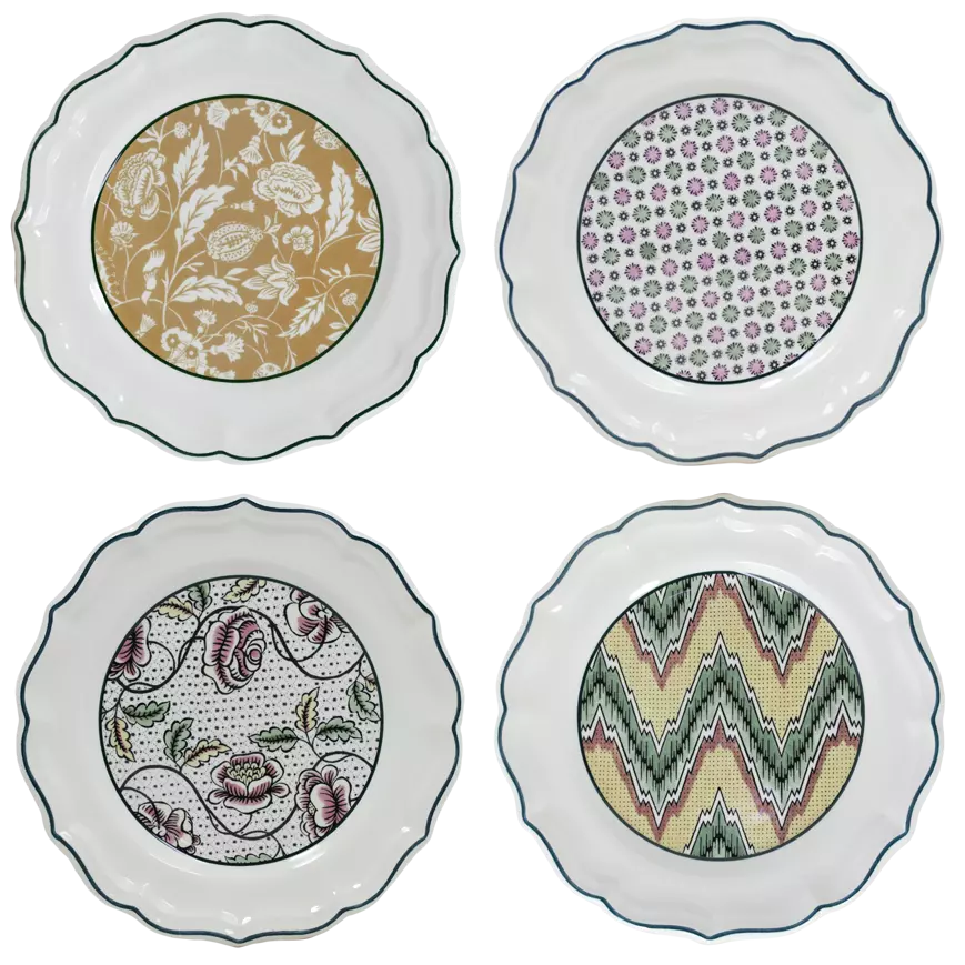 DOMINOTE - BOX OF 4 ASSORTED DESSERT PLATES