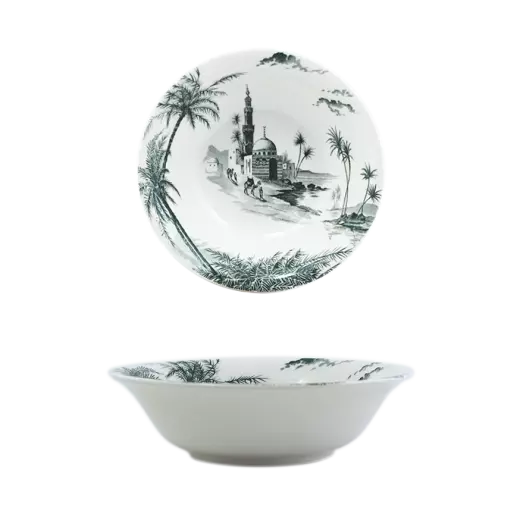 LES DEPAREILLEES GREEN - BOX OF 4 US CEREAL BOWLS