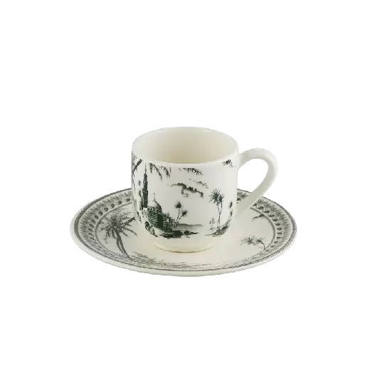 LES DEPAREILLEES GREEN - BOX OF 2 ESPRESSO CUP & SAUCER