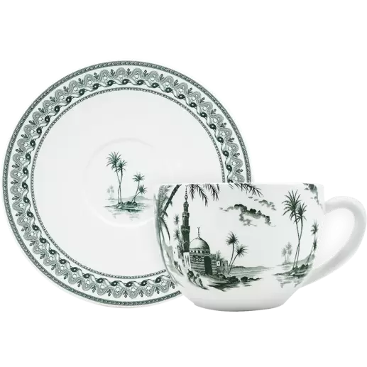 LES DEPAREILLEES GREEN - JUMBO CUP & SAUCER