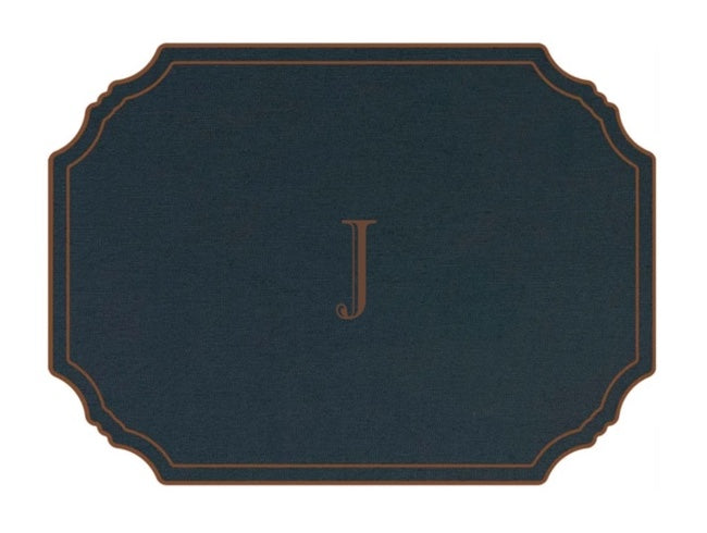 BLUE PLACEMAT - MODERN ALPHABET