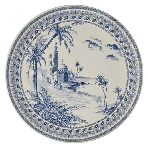 LES DEPAREILLEES BLUE - CAKE PLATTER