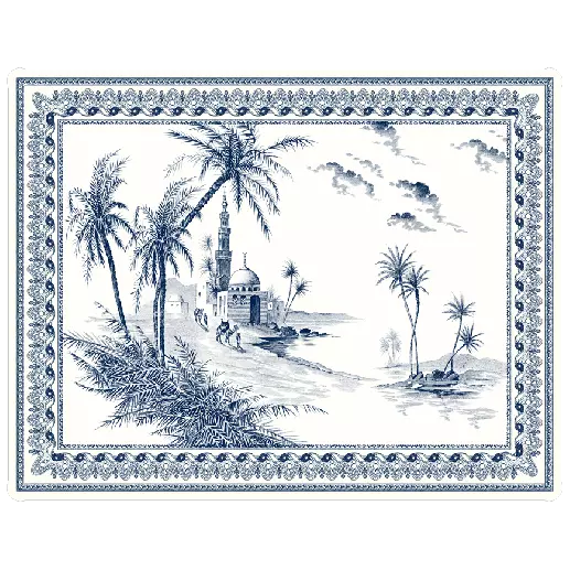 LES DEPAREILLEES BLUE - ACRYLIC SERVING TRAY LARGE