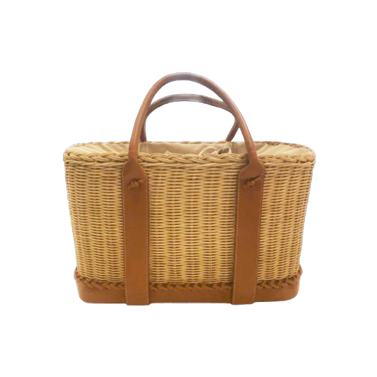 WICKER GARDEN PARTY TOTE BAG