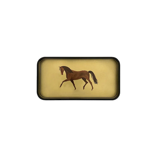 ANIMATE SMALL BRASS TRAY - HORSE